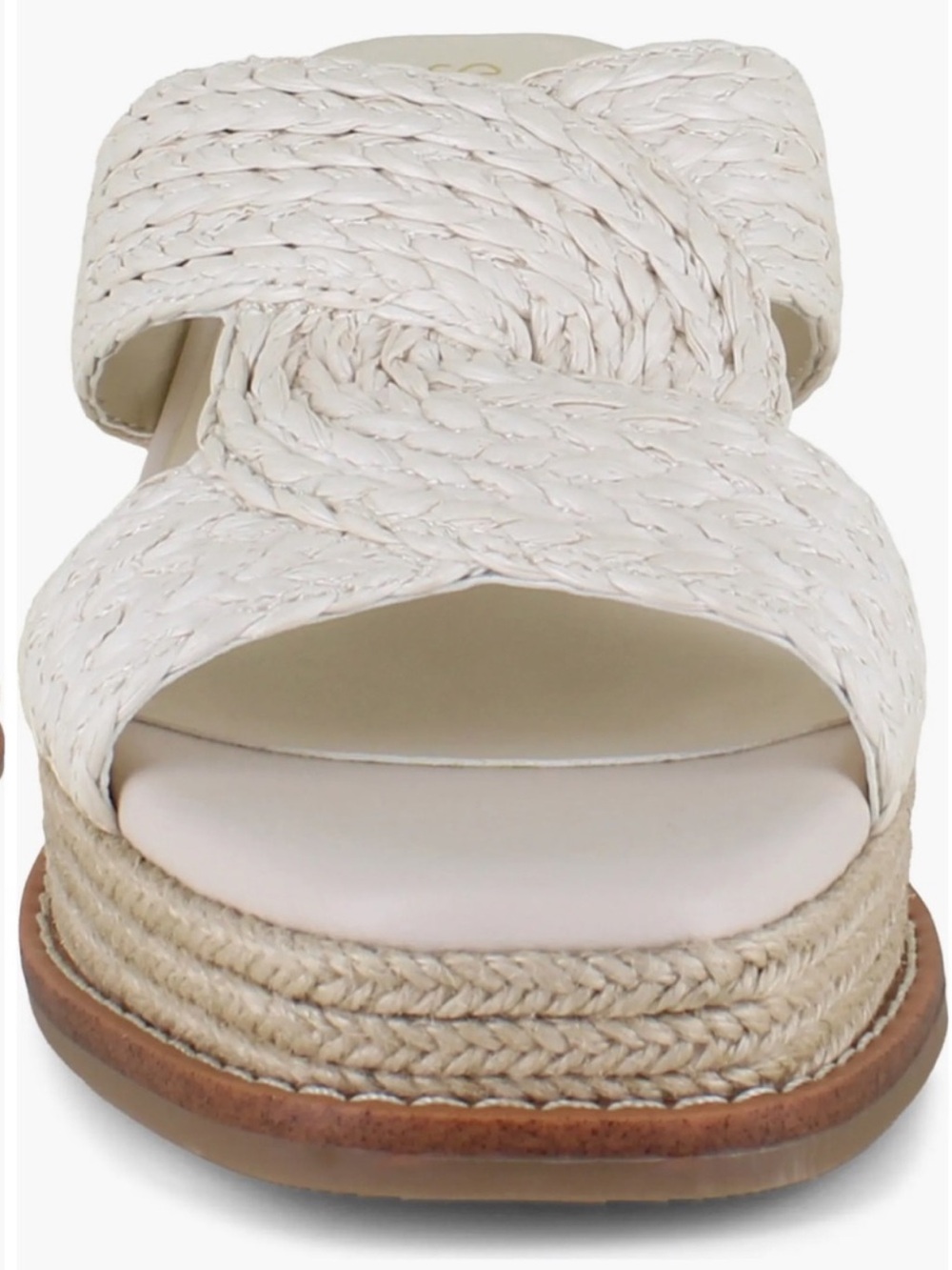 Splendid Daria White Oat Braided Espadrille Wedge Slide Sandal NIB NWT Size 10 - Picture 7 of 13